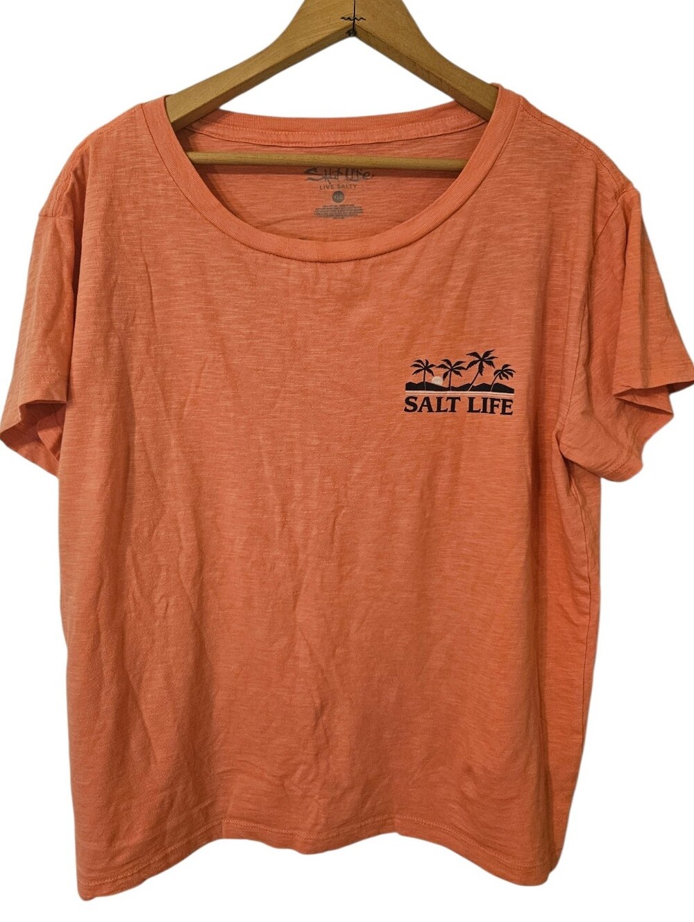 Salt Life Coral Short Sleeve Lightweight Cotton T-Shirt Sz XL